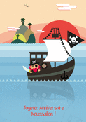 Aventure de pirate pour un anniversaire joyeux
